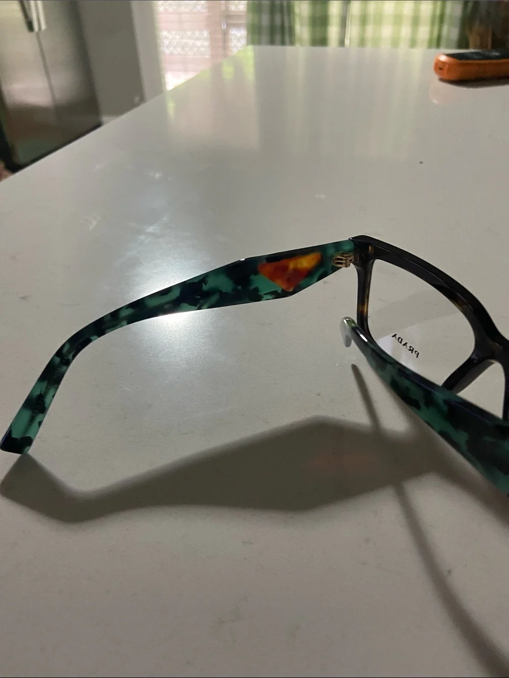 Prada rectangular acetate